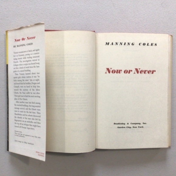 Now or Never by Manning Coles Vintage Hardcover Book - Picture 3 of 6